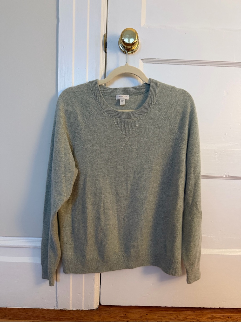 Garnet Hill Women's Crewneck Sweater - Sage Green
